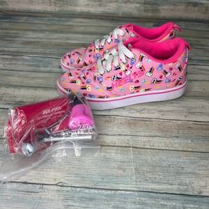Heelys Girls Pro 20 Prints Low Pink Rainbow Little Kid Child Sz 4 Womens 5 Skate